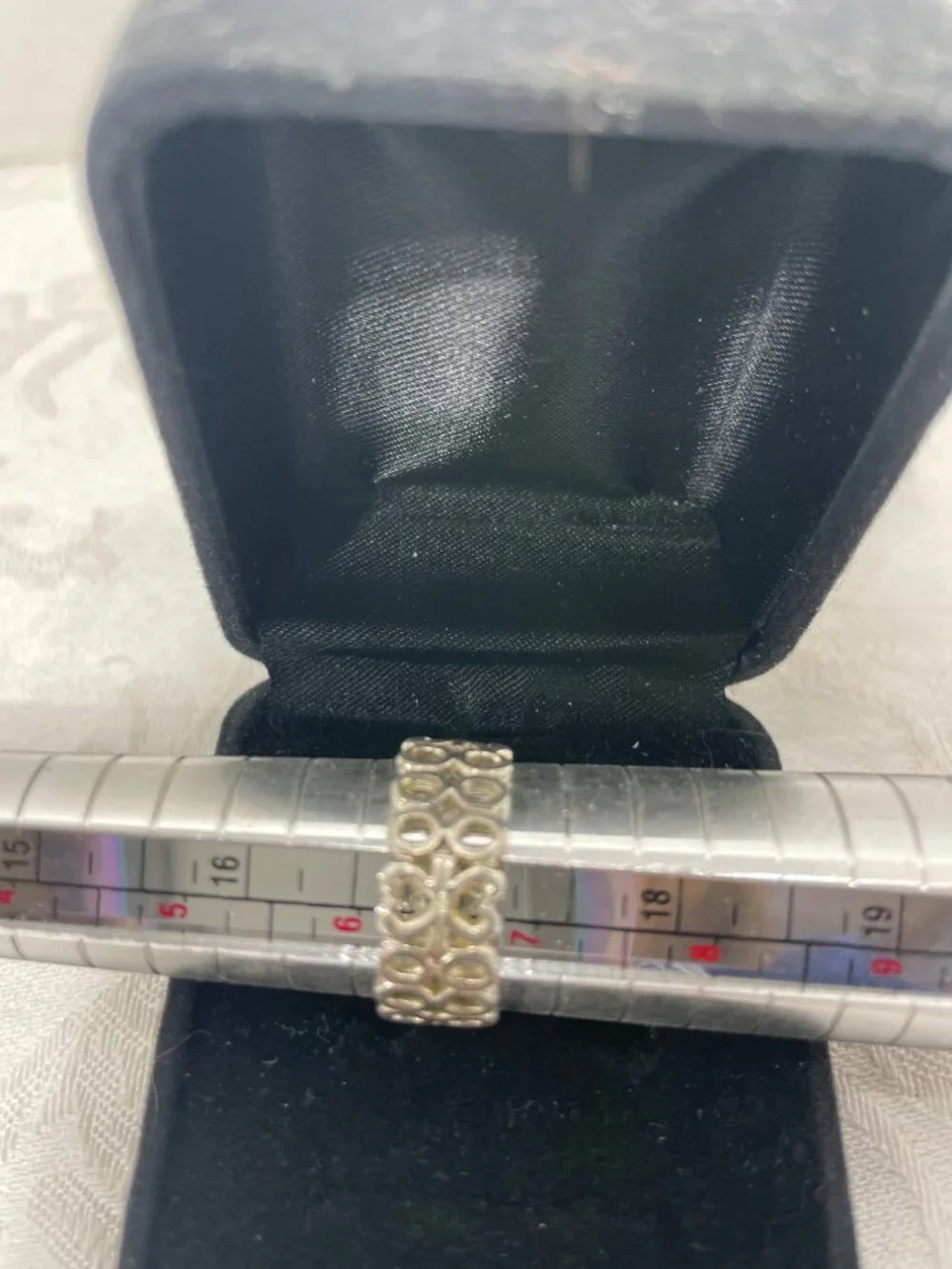Vintage Sterling Silver Heart 2000 Ring Size 6.5 Millenium 925 - Picture 3 of 4